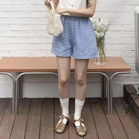 아트박스/옷자락 여성 여름 와이드 밴딩 러블리 청바지