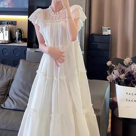 [아리엘스타일]프릴소매 캉캉디자인 페미닌룩 벨리즈여름원피스