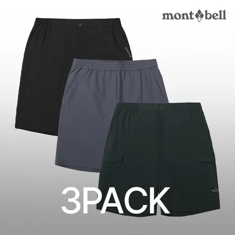 [3PACK] 몽벨 남성 테크L 5부 팬츠_MW3HBMPH20