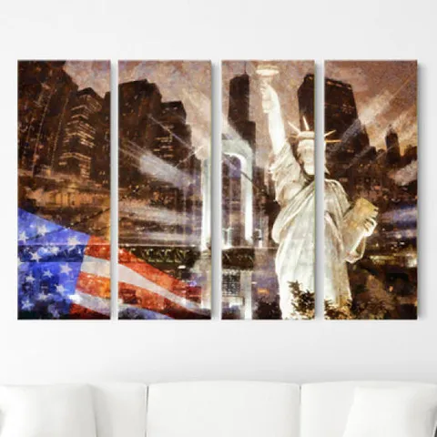 아트박스/꾸밈 iw353-미국여행을떠나요_그림_대형노프레임세트