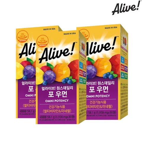 얼라이브 멀티비타민 포 우먼 30정 3개