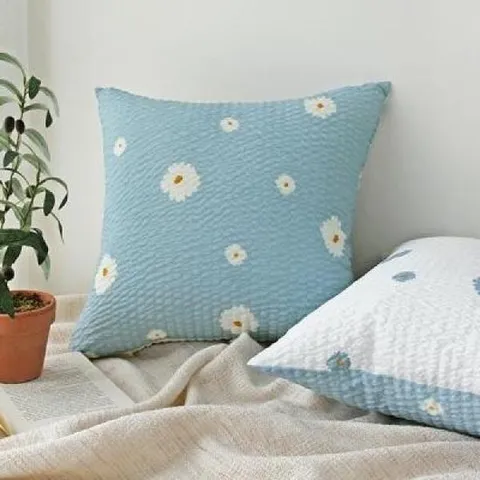 아트박스/더프리그 데이지 시어서커 여름 사각쿠션 (솜포함) - 3