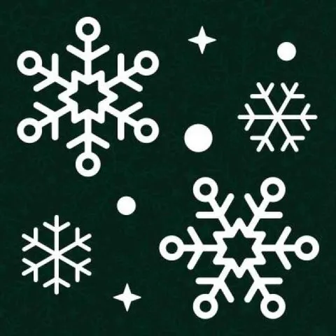 아트박스/리틀메테오 리틀메테오 크리스마스 시트지 눈꽃 스티커