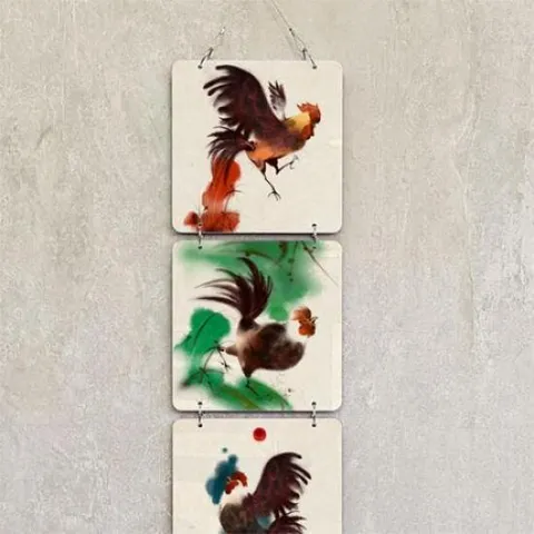 아트박스/꾸밈 nn066-멀티아크릴액자_풍수희소식을주는닭그림(4