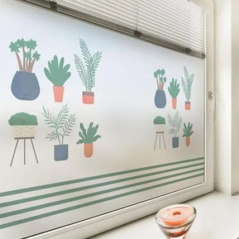 아트박스/꾸밈 gb408-화분이있는곳_글라스시트지