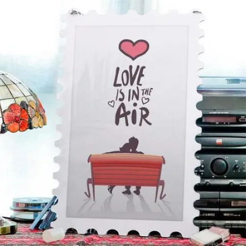 아트박스/꾸밈 nu613-행잉액자_사랑으로가득차있는곳(우표세로대