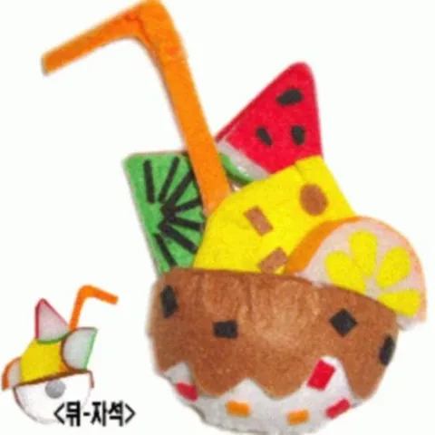 아트박스/오피스큐 반품불가 펠트공예과일빙수냉장고자석만들기