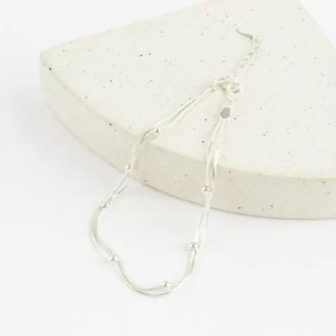 아트박스/다잇템 여성 큐빅 뱀줄 실버 코디 로프 팔찌