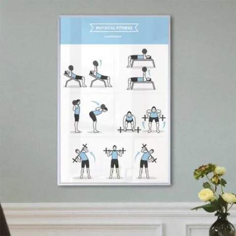 아트박스/꾸밈 ix722-운동하는법_덤벨_중형메탈액자