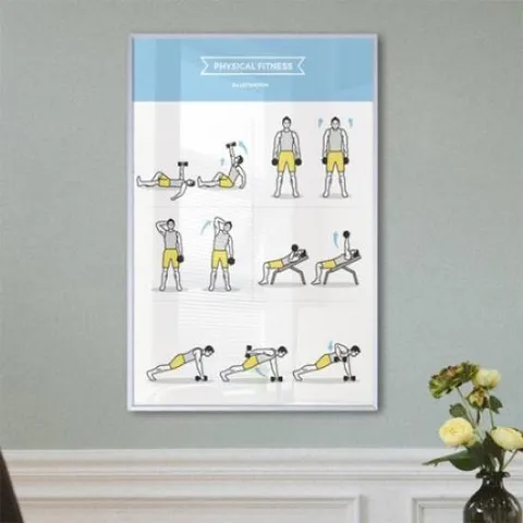 아트박스/꾸밈 ix721-운동하는법_아령_중형메탈액자