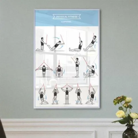 아트박스/꾸밈 ix724-운동하는법_헬스밴드_중형메탈액자