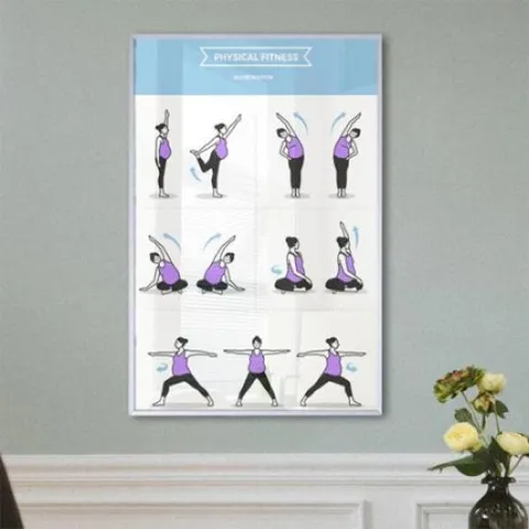아트박스/꾸밈 ix725-운동하는법_임산부요가_중형메탈액자
