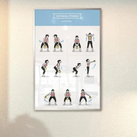 아트박스/꾸밈 ix728-운동하는법_아령_중형메탈액자