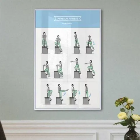 아트박스/꾸밈 ix727-운동하는법_기구필라테스_중형메탈액자