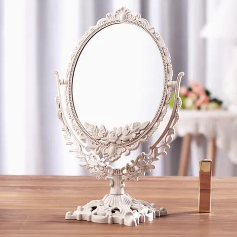 아트박스/위드마켓 프로방스 타원형 회전 탁상거울(21.5cm)