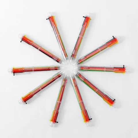 아트박스/위드마켓 브라이트 6색 볼펜 10p세트(0.7mm)