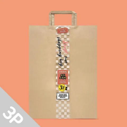 아트박스/프롬앤투 데일리 크라프트쇼핑백(대)3매