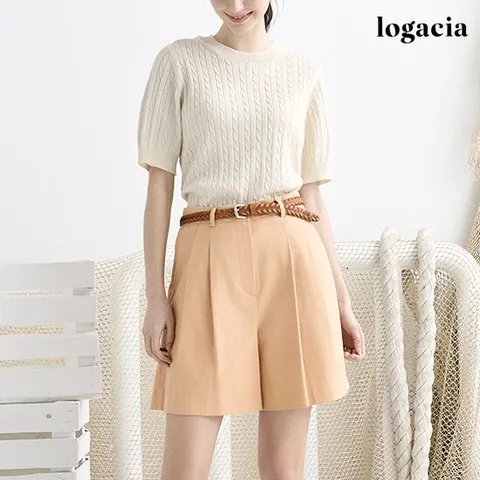 로가시아 세인트 케이블 반팔 니트 1종