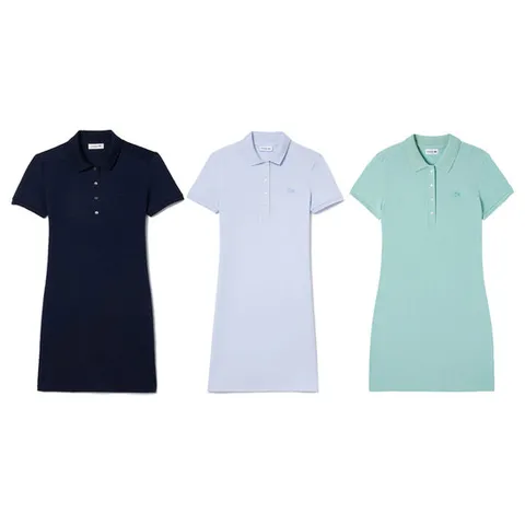 [라코스테]라코스테 여성 반팔 파리폴로 버튼 원피스