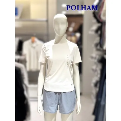 [ 현대백화점 ][폴햄] 여성 무브 립 슬림 반팔 티셔츠 PHF5TS2130 -US