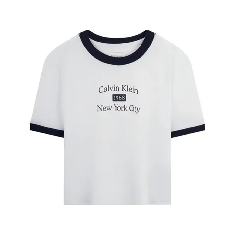 [캘빈클라인]CK 여성 뉴욕 시티 반팔 크롭티 반팔티