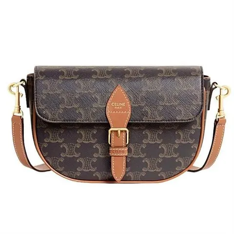 (명품) 셀린 폴코 숄더백 트리옹프 캔버스 카프스킨 1