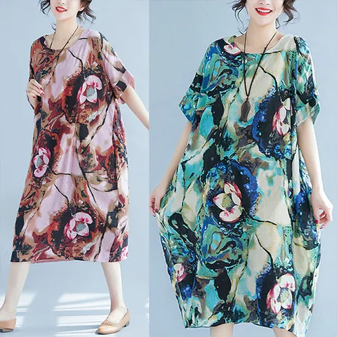 [루미루나] 연꽃오버핏원피스