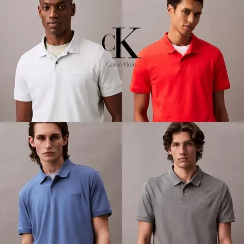 캘빈 클라인 Calvin Klein 40BC236 남자 리퀴드 터치 자수로고 반팔 폴로 셔츠