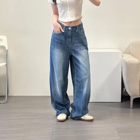 아트박스/옷자락 여자 여름 후들 링사데님 맥시 청바지