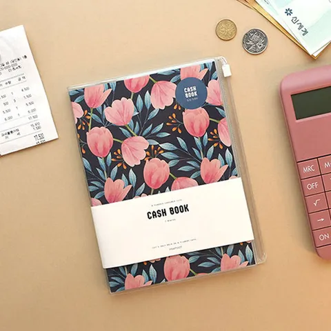 꽃길 만년 가계부 (7개월) 캐시북 캘린더 월급 통장 가계부 금전출납부