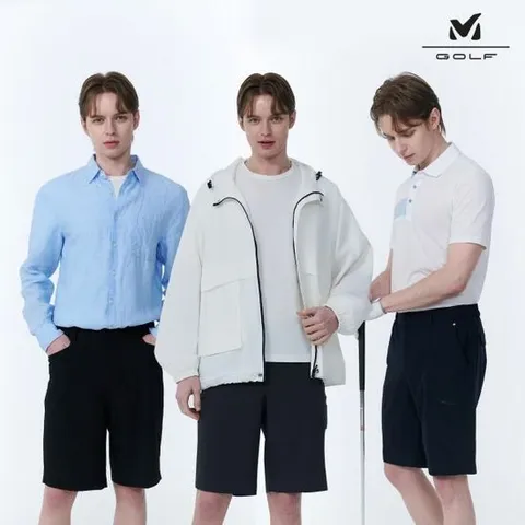 [밀레 골프]25SS 밀레골프 남성 하프팬츠 3종세트