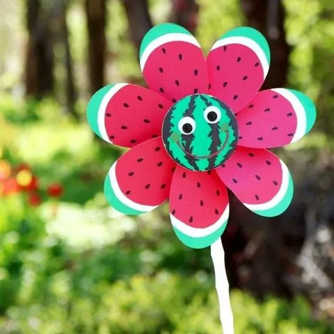 수박바람개비만들기 2000 DIY614 과일부채 여름패키지 여름패키지