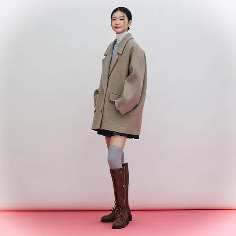 [ 롯데백화점 ][랩]돌먼 더블 하프 코트(AQ4WTB73)