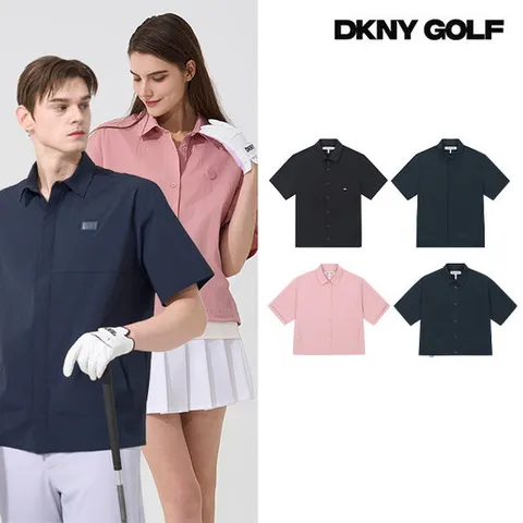 [DKNY GOLF][디케이앤와이] 25SS 오픈 카라셔츠 남녀 4컬러 택1
