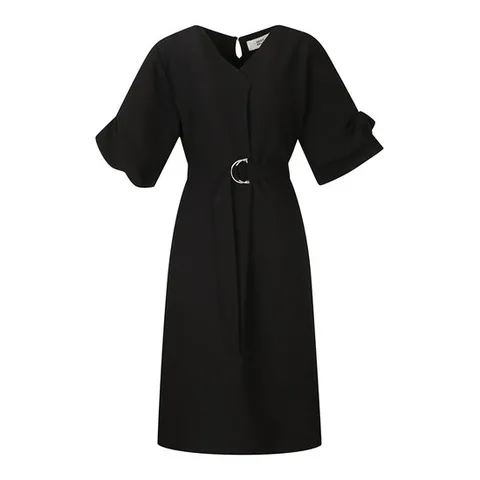 [ 롯데백화점 ][베스띠벨리]시어서커 브이넥 벨티드 원피스 BJOAH2530