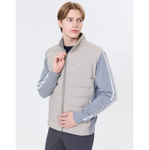 헤지스 골프 남성 24FW 가격인하스테디셀러레터 포인트 하이브리드 집업 니트 (LIGHT BEIGE) WPSW4D970I1