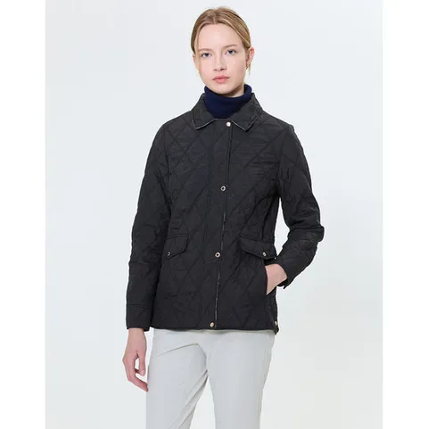 닥스 골프 여성 24FW 스테디셀러로고 패치 퀼팅 점퍼 (BLACK) WNJU4D700BK