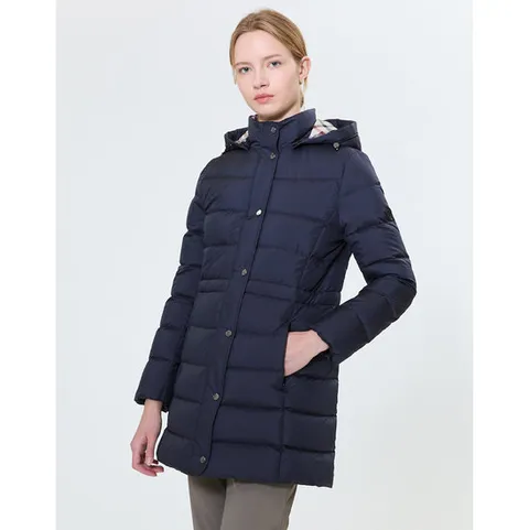 닥스 골프 여성 24FW 스테디셀러로고 패치 탈착후드 다운점퍼 (DARK NAVY) WNJU4D705N3