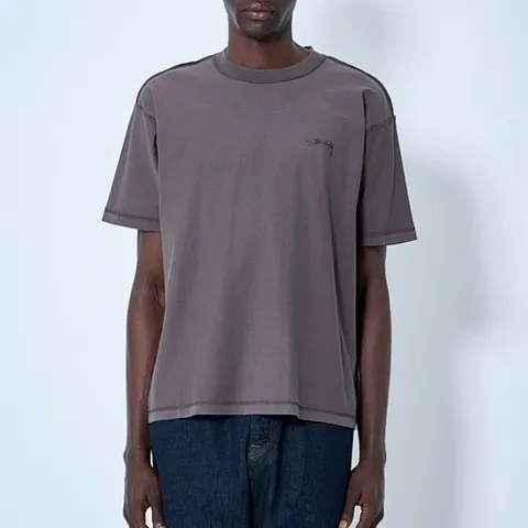 25 FW 스투시 로고 포인트 리버시블 코튼 저지 반팔 1140283 0090