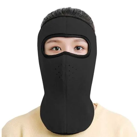 골프겨울마스크 남녀 공용 올 커버 업 블랙 안면 일체형 방한 마스크