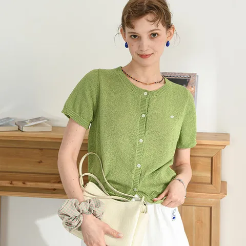 [ 롯데백화점 ][피그먼트]하프 라운드 가디건