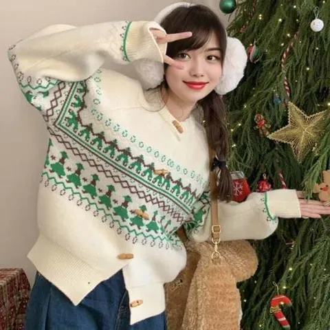 레드가디건 가디건 노르딕 추천 떡볶이 라운드 꾸안꾸 두꺼운