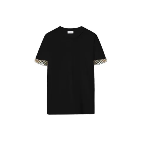 버버리 모드 MAUD 체크 여성 라운드 티셔츠 81042911 블랙