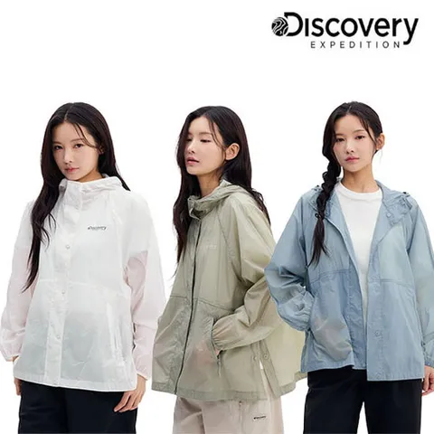 [ 롯데백화점 ]디스커버리 25SS 이월/할인/여성/고윤정착장/여름용/냉감소재/프레시벤트 오버핏 바람막이 DWWJ93053