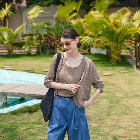 [ 롯데백화점 ][피그먼트]네이쳐 골지 가디건