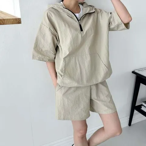 여성 아노락 여름 스트릿무드 트레이닝세트