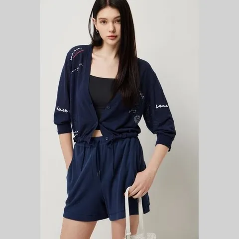 [ 롯데백화점 ][시슬리][Same dust] 레터링 프린트 가디건 SAKC60531