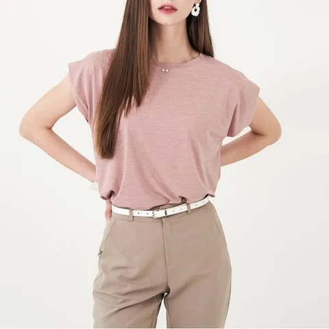 [막스까르띠지오](~77까지) 라운드넥 베이직 스판 티셔츠