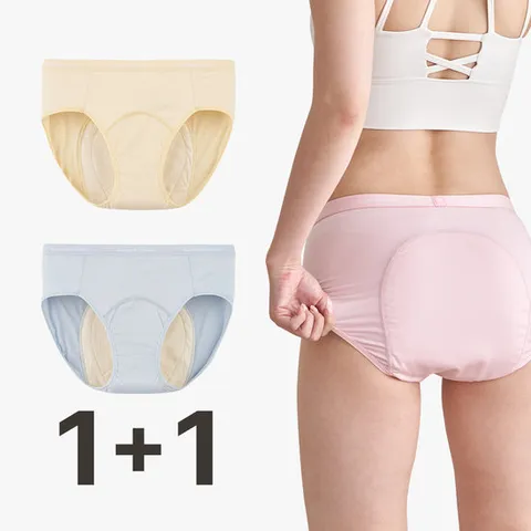 [1&1] 한나 생리팬티 파스텔 나이트 (입는오버나이트) 2장 세트