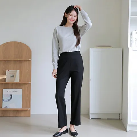 [르포엠]프렌치린넨 블렌드 보네르 스트레이트 팬츠 3종세트